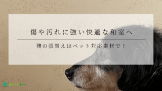 襖の張替えはペット対応素材で！傷や汚れに強い快適な和室へのアイキャッチ